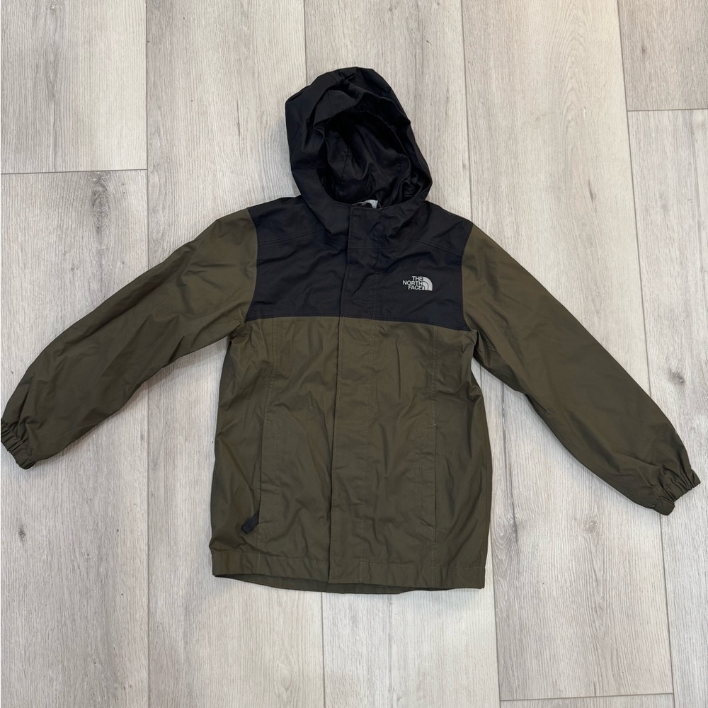 North Face Black and Olive Hooded Jacket for toddler/kid size 6